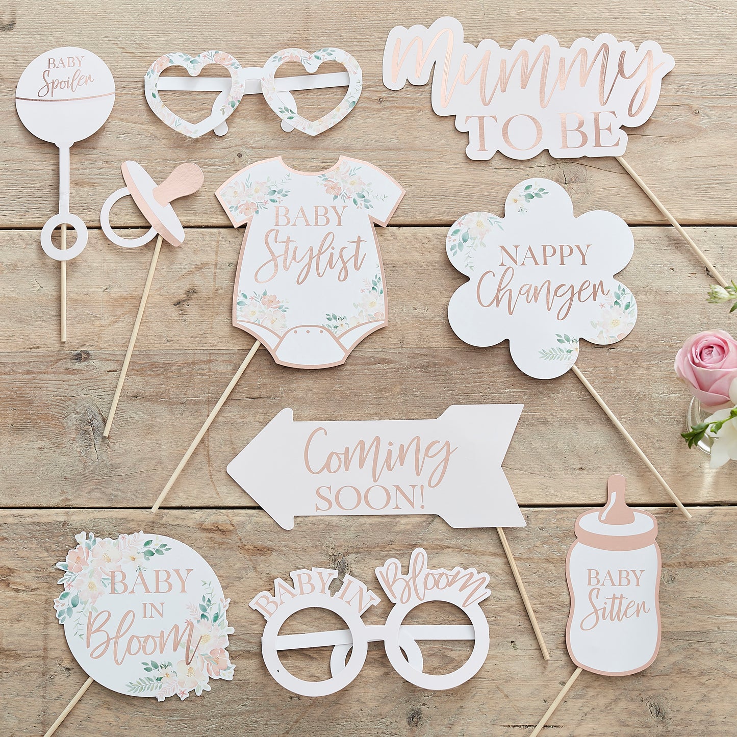 Floral Baby Shower Photo Booth Props