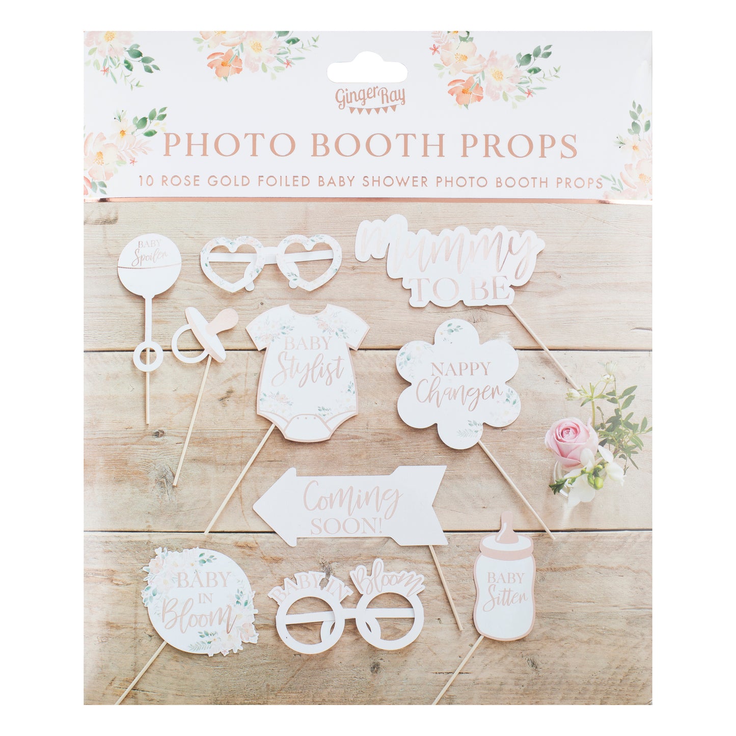 Floral Baby Shower Photo Booth Props