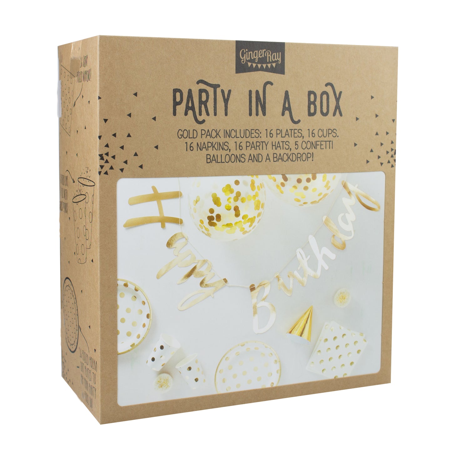 Gold Foiled Party In A Box