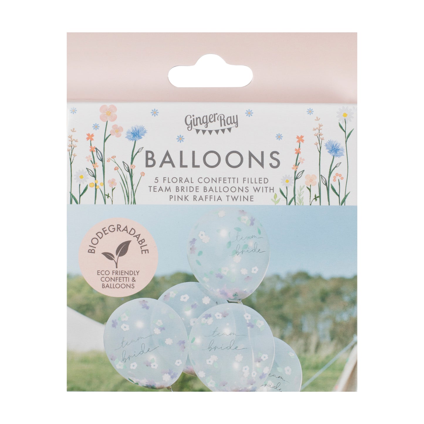 Boho Floral Confetti Hen Party Balloons