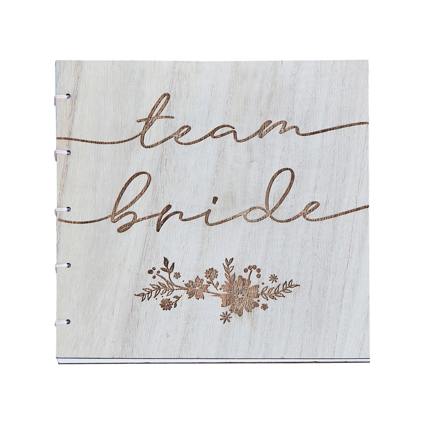 Wooden Boho Team Bride Hen Party Guest Book