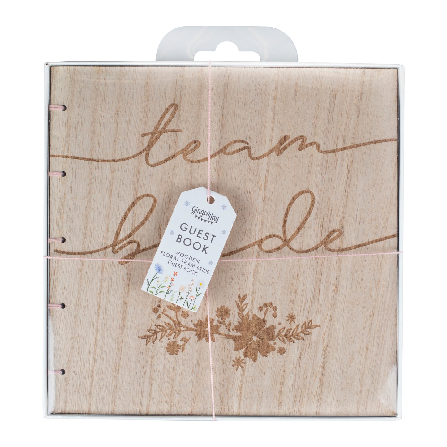 Wooden Boho Team Bride Hen Party Guest Book
