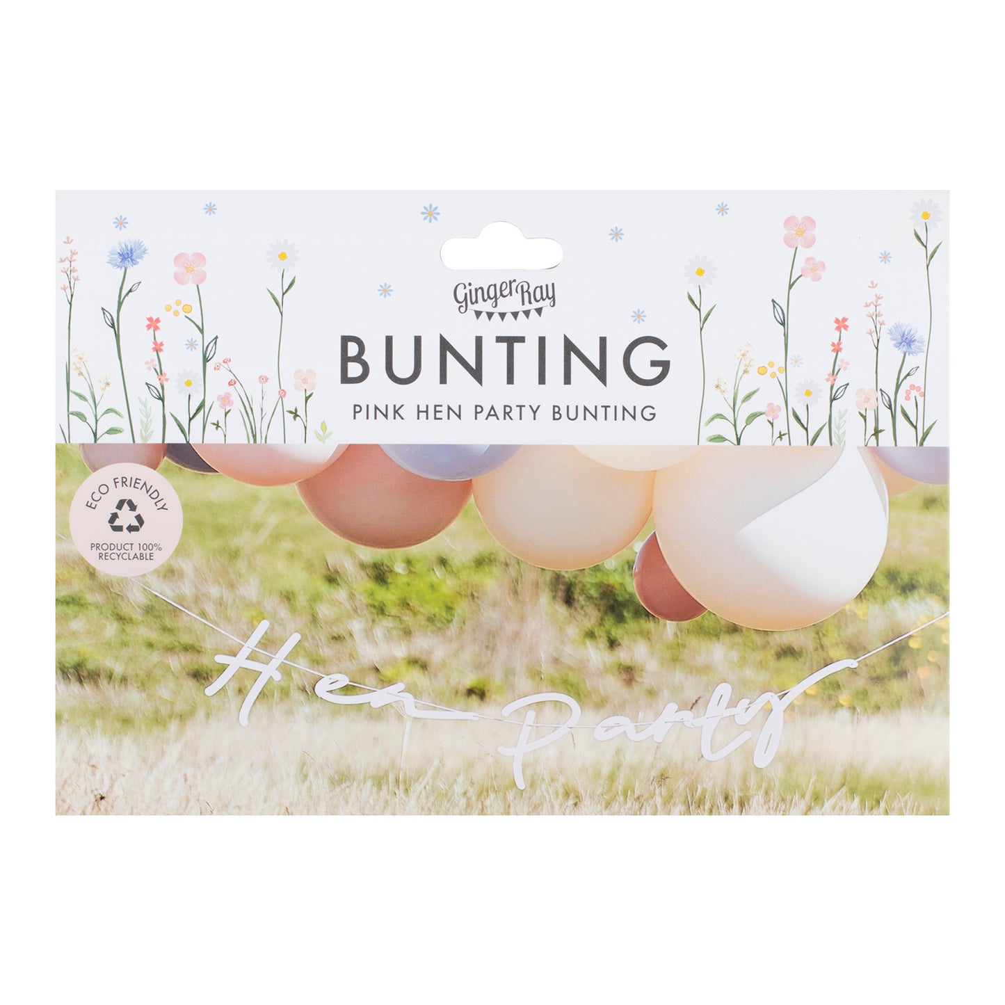 Pink Boho Eco Hen Party Bunting