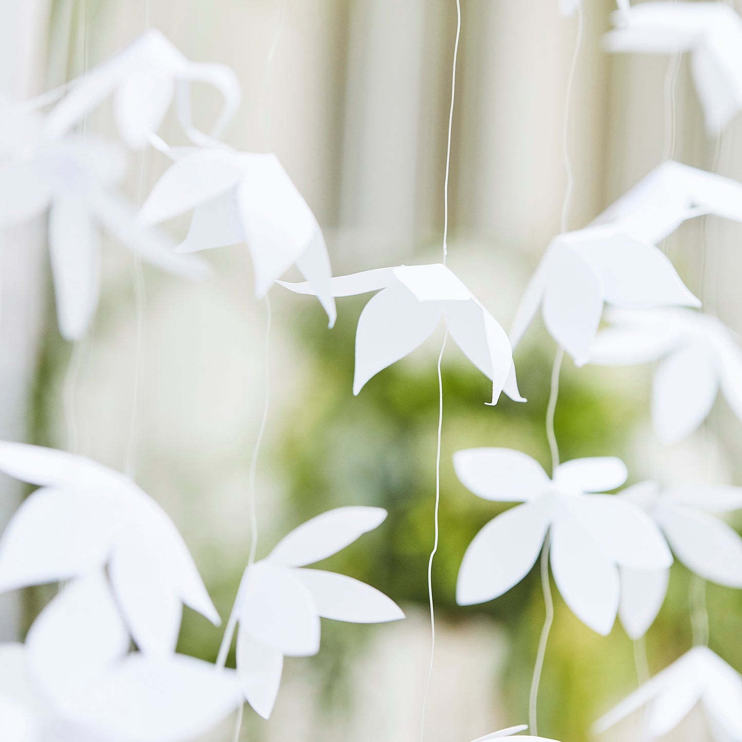 White Origami Flower Wedding Backdrop