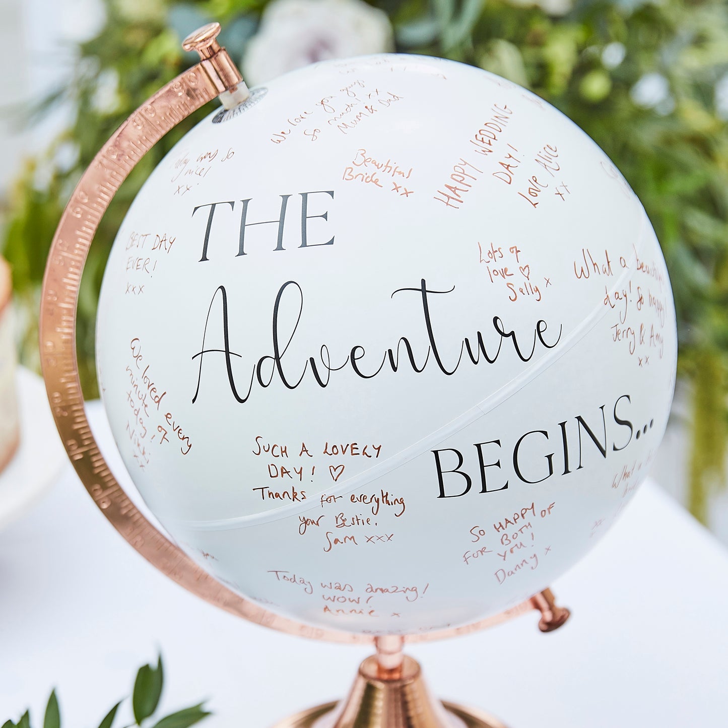 Wedding Globe Guest Book Alternative