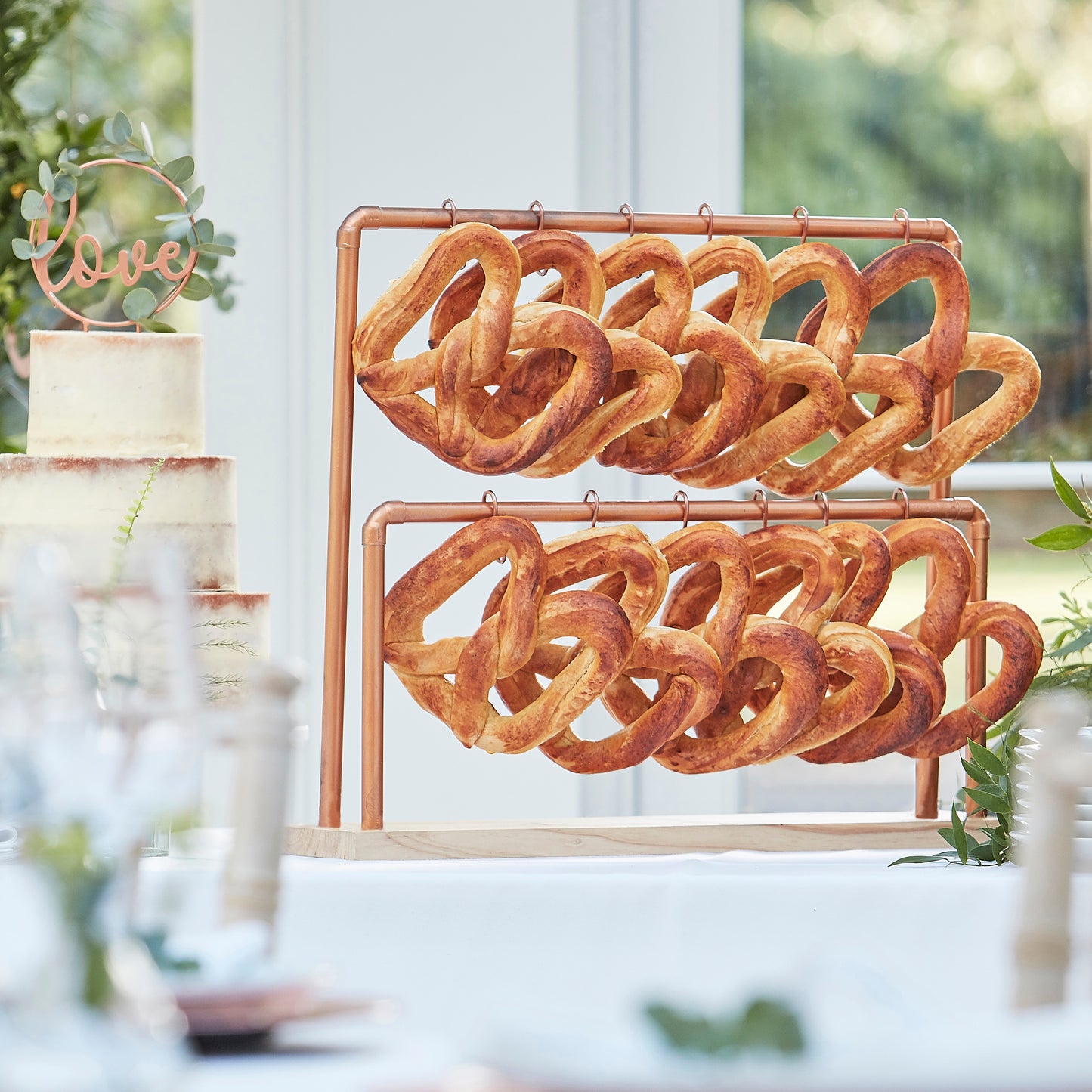 Copper Pretzel Display Stand
