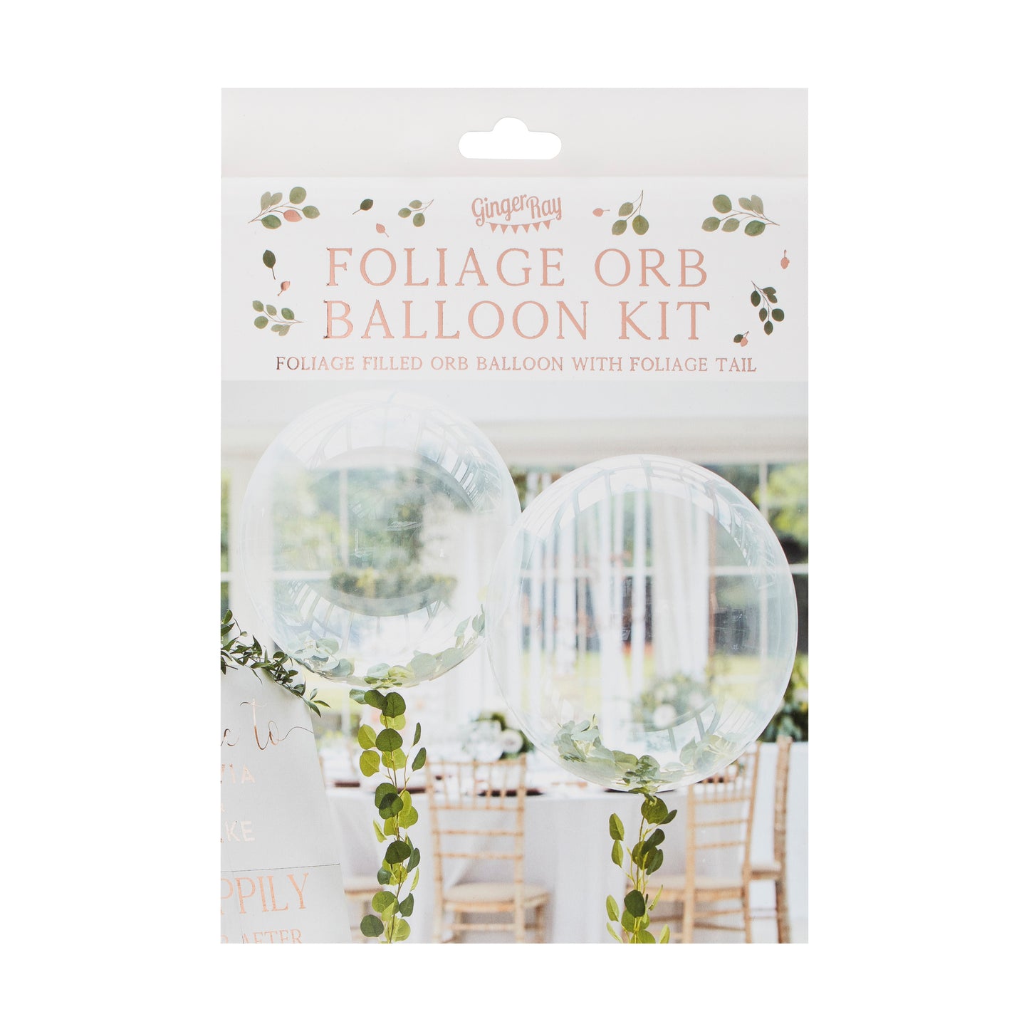 Orb Balloon With Vine Foliage