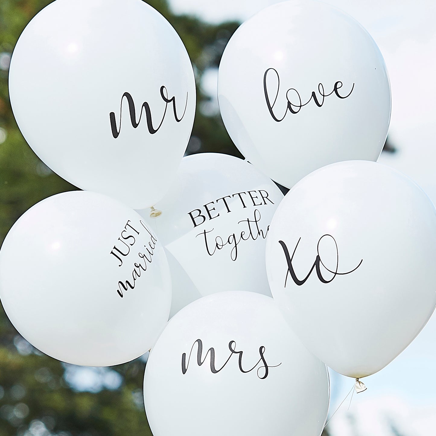White Wedding Balloons Bundle