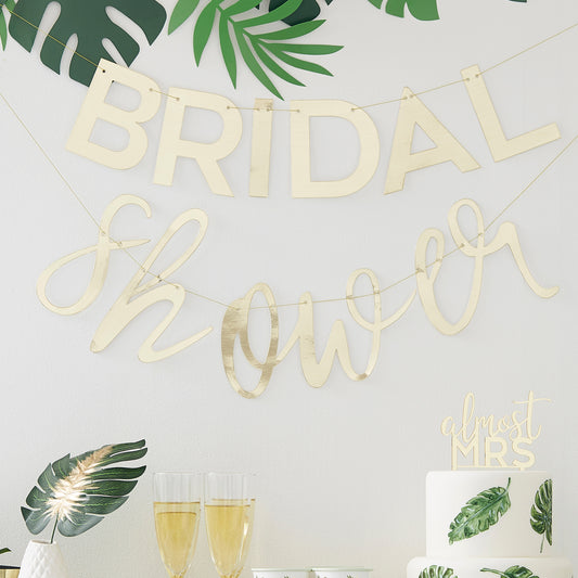 Gold Bridal Shower Banner