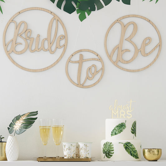 Wooden Bride To Be Decoration Hoops