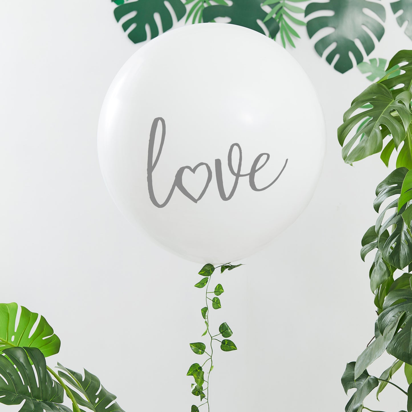 White Giant  Printed Love Balloon