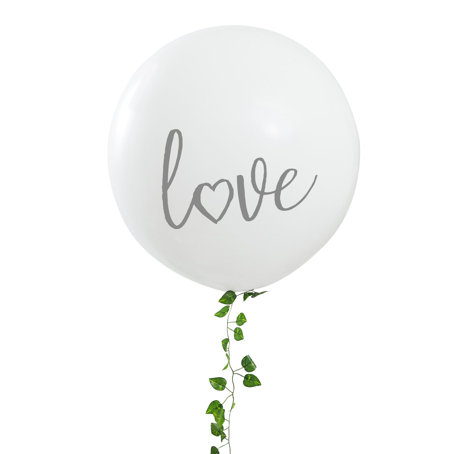 White Giant  Printed Love Balloon