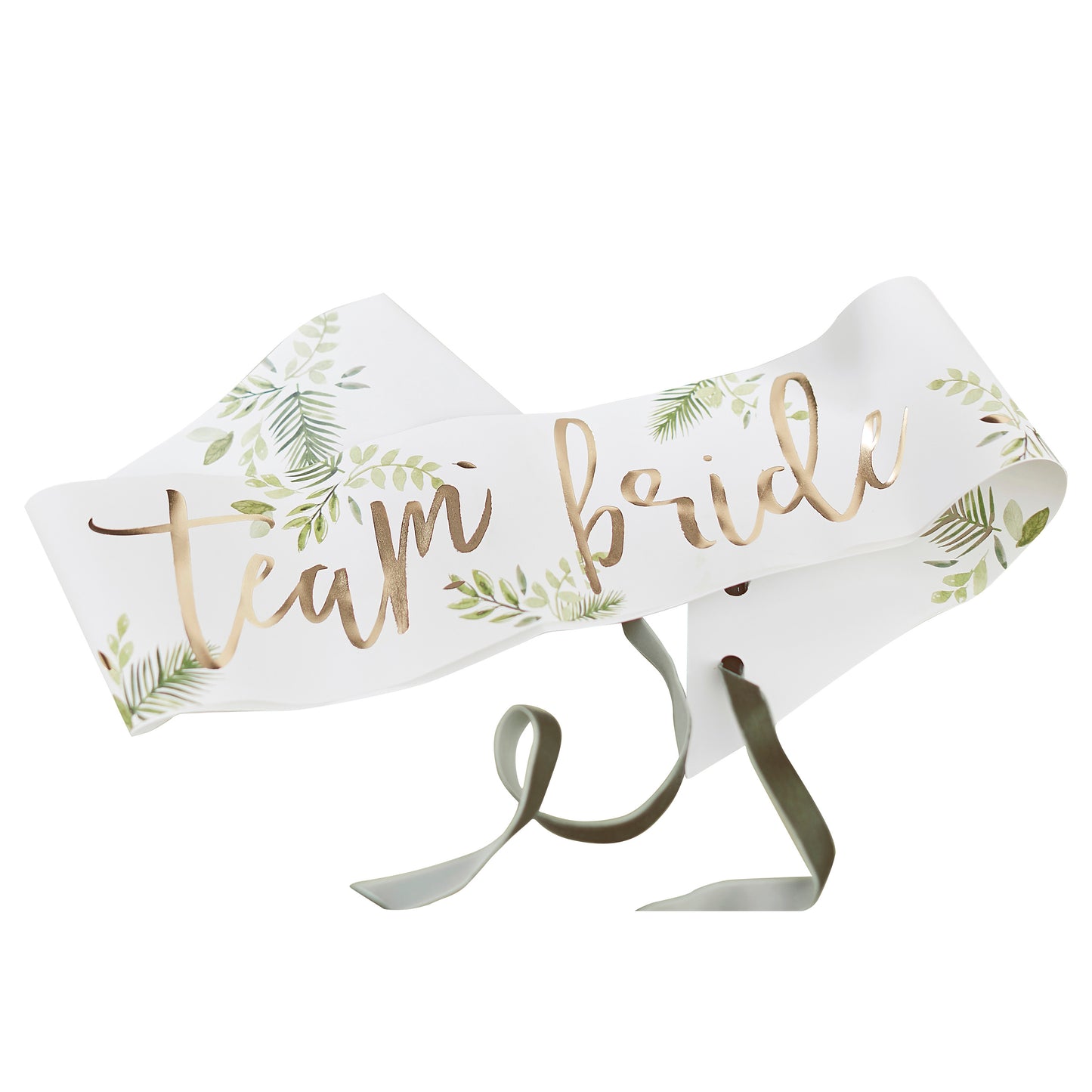 Gold Foiled Team Bride Botanical Hen Party Sashes