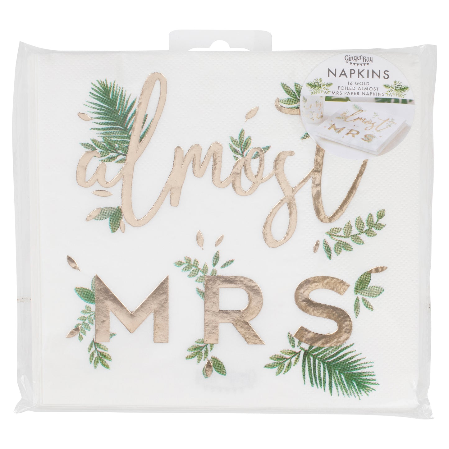 Gold Foiled Almost Mrs Hen Party Napkins