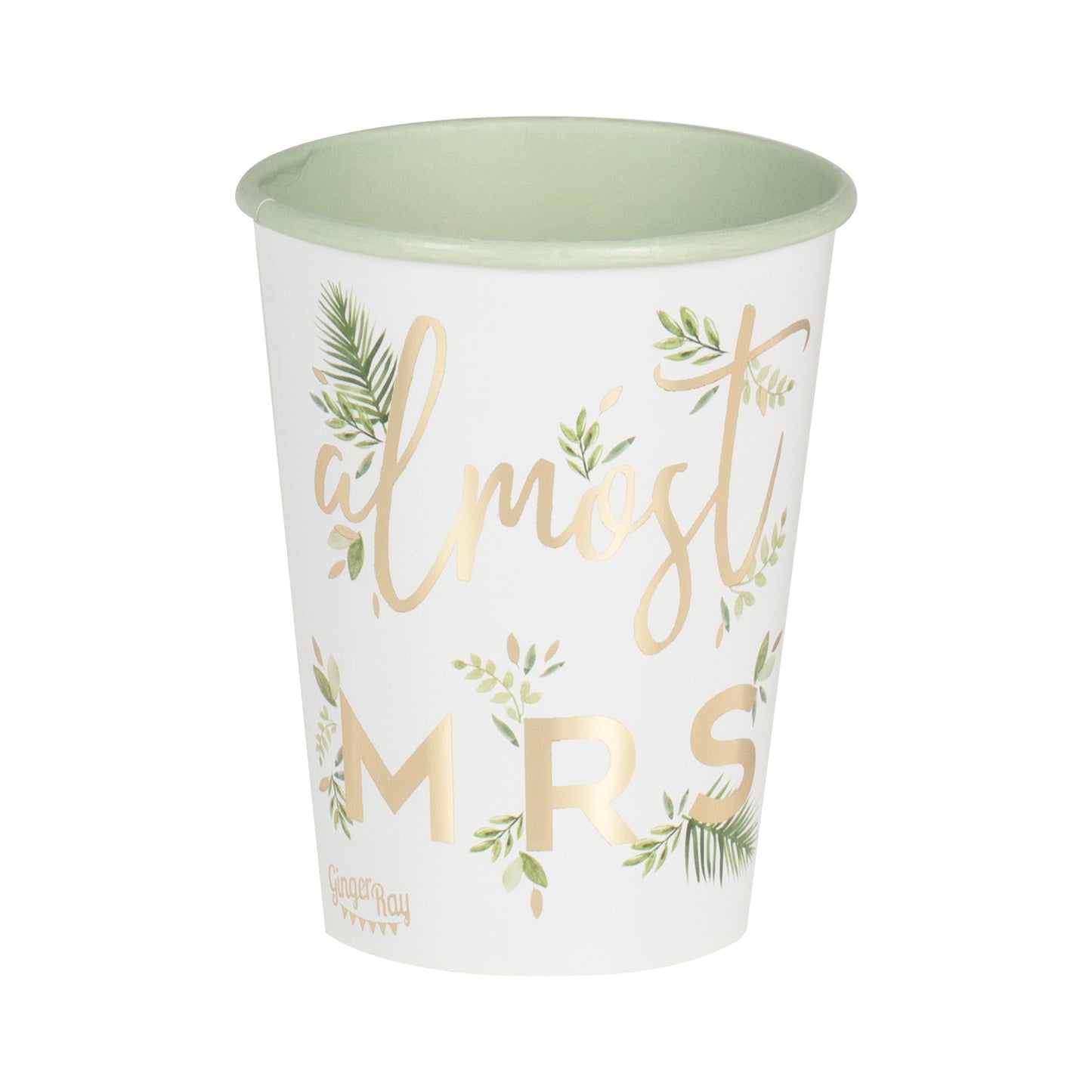 Gold Foiled Almost Mrs Paper Hen Party Cups
