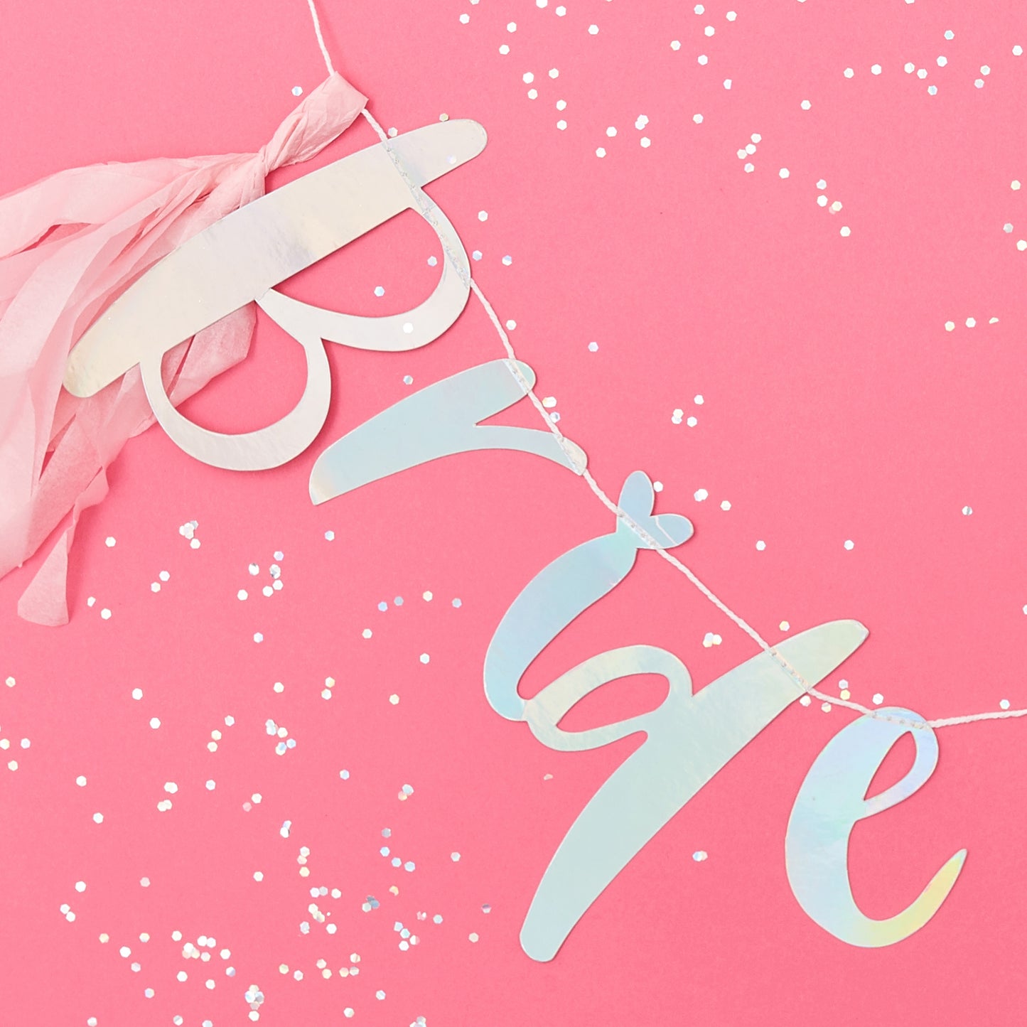 Iridescent Bride Tribe Hen Party Banner