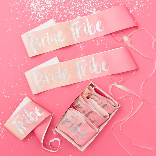 Bride Tribe Hen Party Sashes 6 Pack