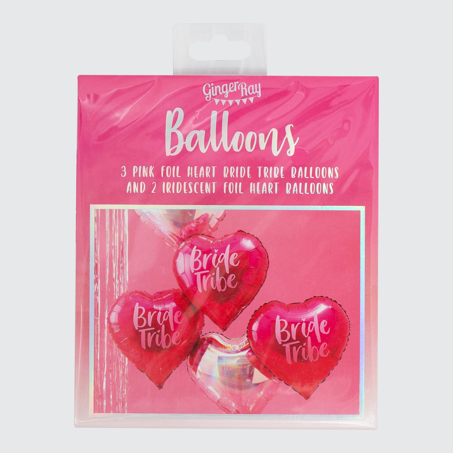 Pink & Iridescent Bride Tribe Hen Party Balloons