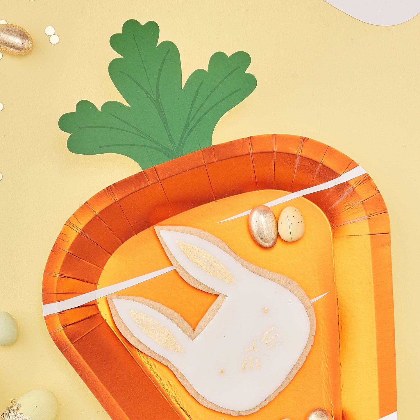 Carrot Shaped Easter Paper Plates