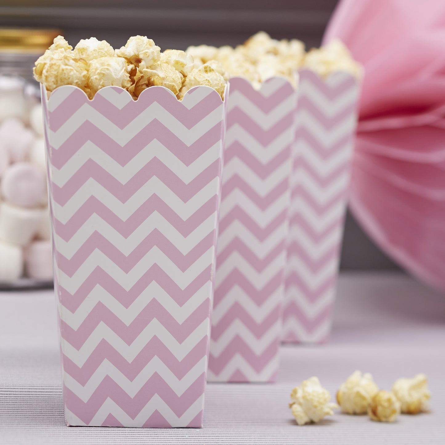 Popcorn Boxes - Pink - Chevron Divine