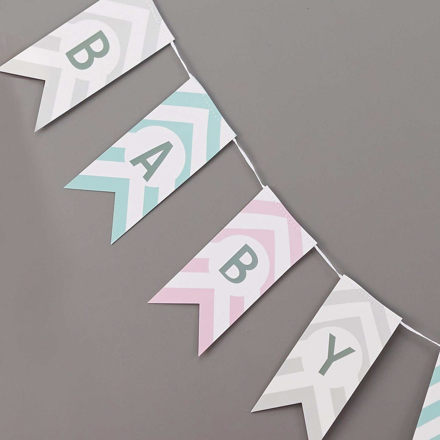 Baby Shower Bunting - Chevron Divine