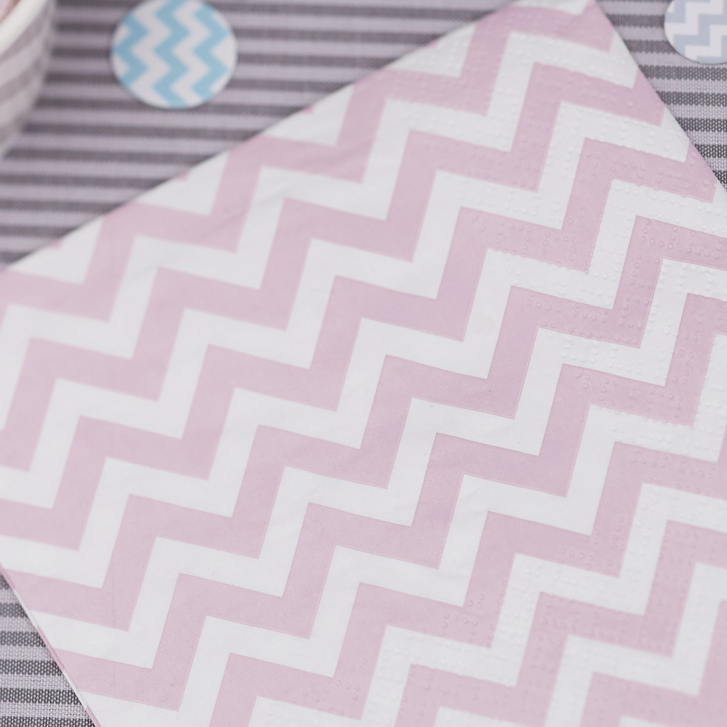 Small Paper Napkins - Pink - Chevron Divine