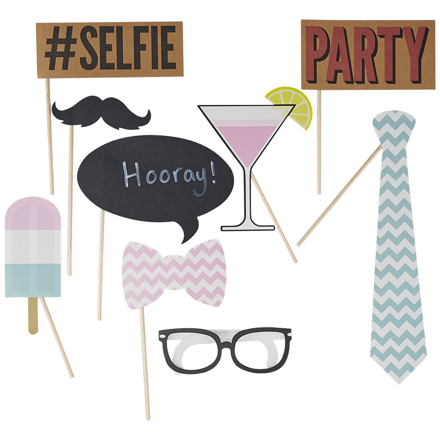 Photo Booth Props - Chevron Divine