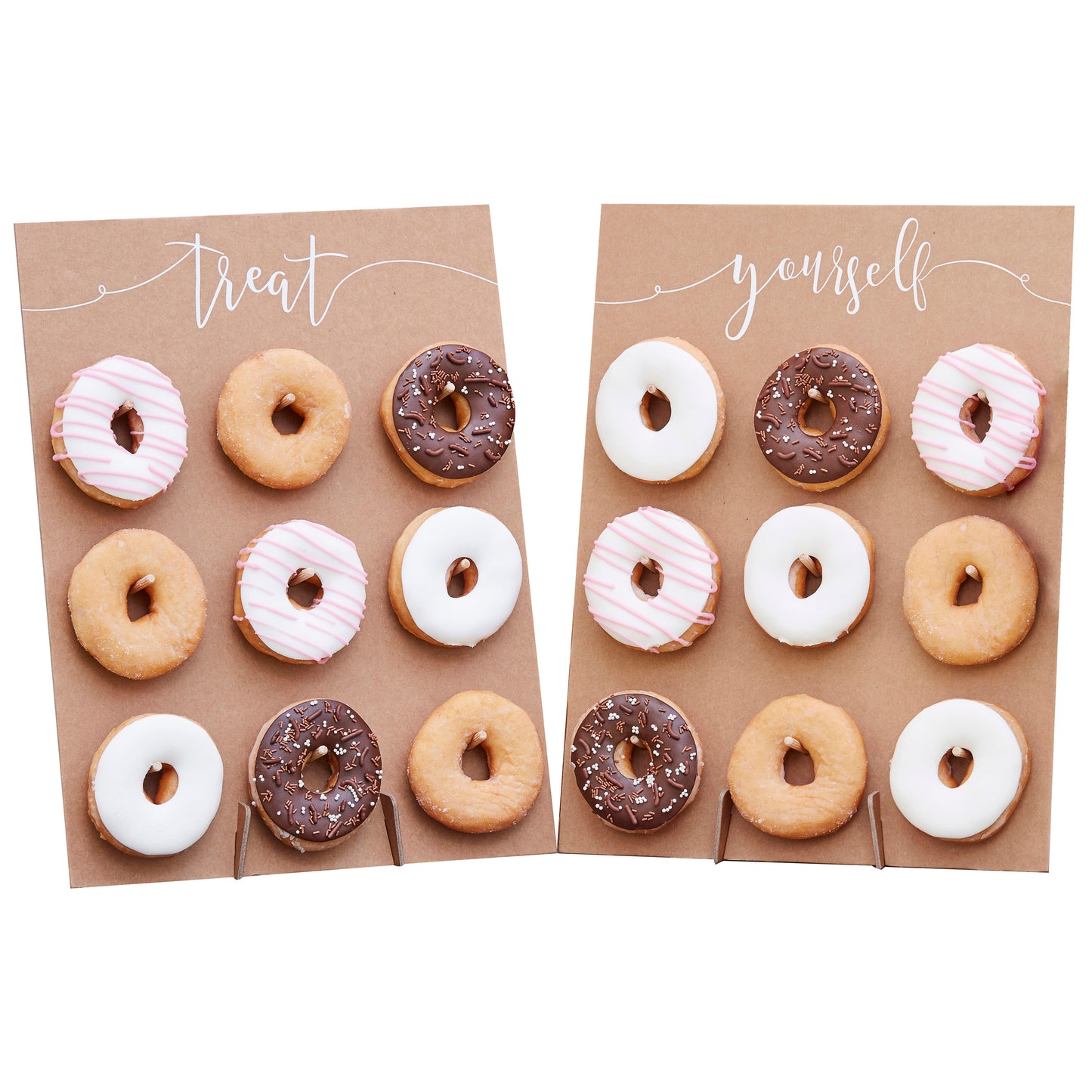 Rustic Kraft Wedding Double Donut Wall