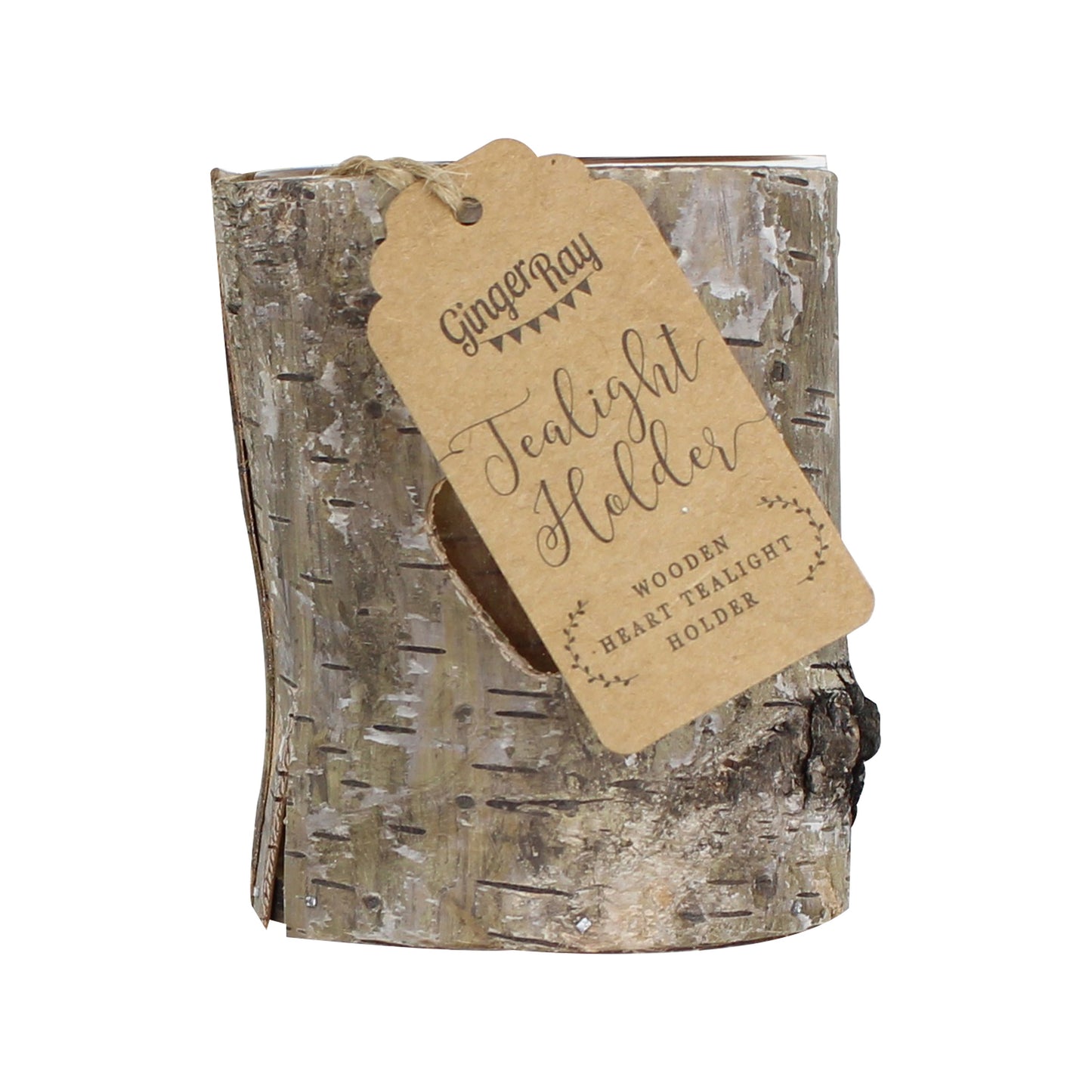 Heart Wooden Tealight Candle Holder