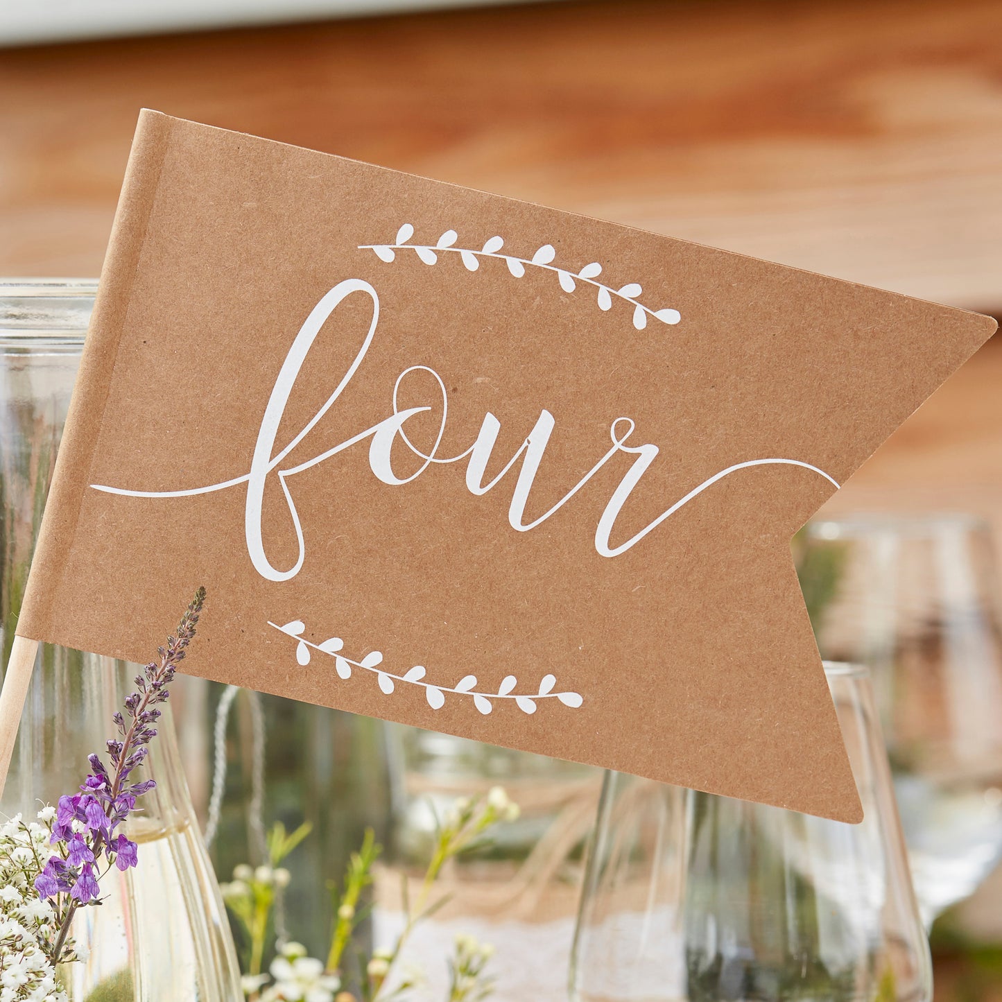 Table Number Flags 1-12 - Rustic Country