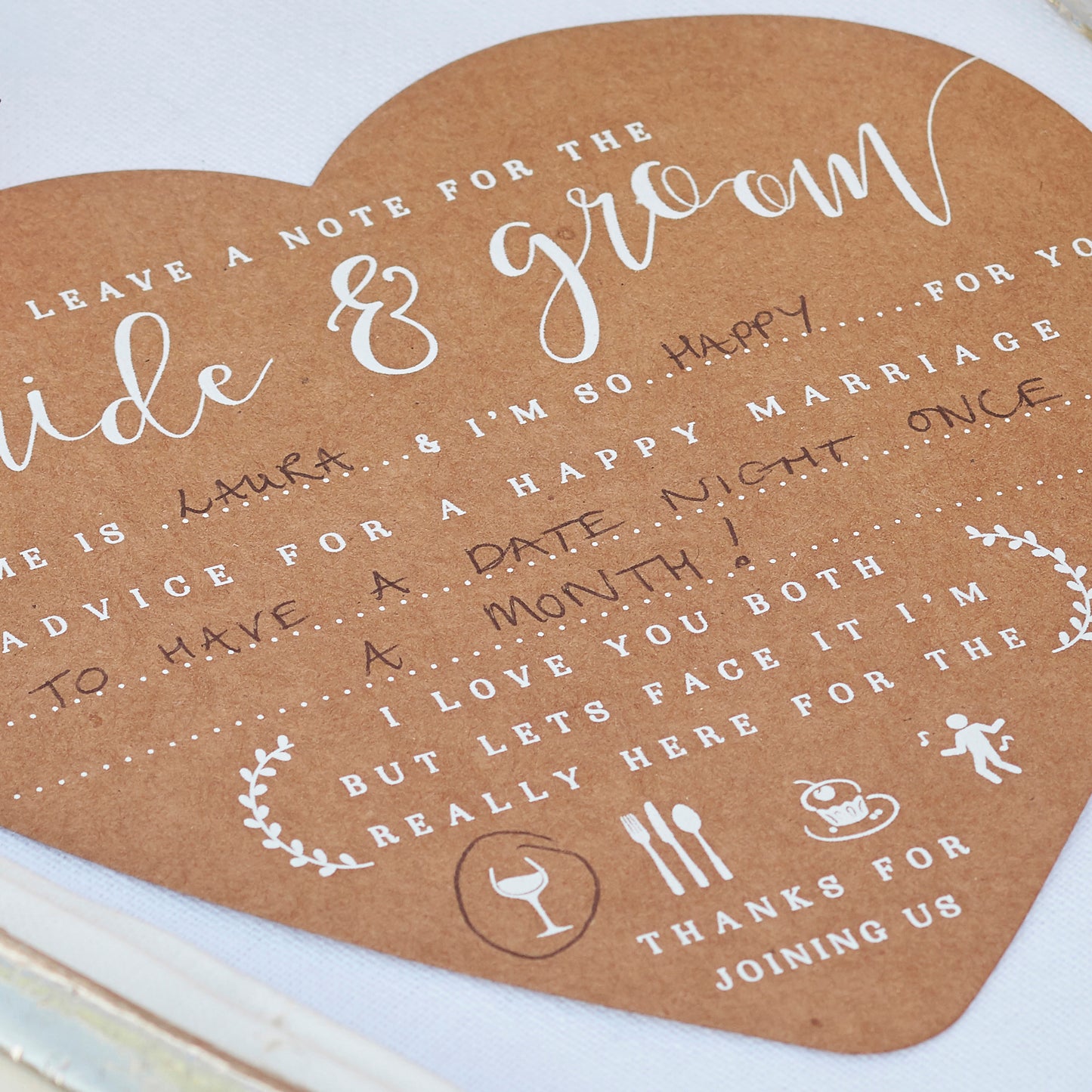 Advice for The Bride and Groom Cards - Rustic Country