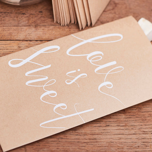 Love Is Sweet Wedding Favour Sweet Bags