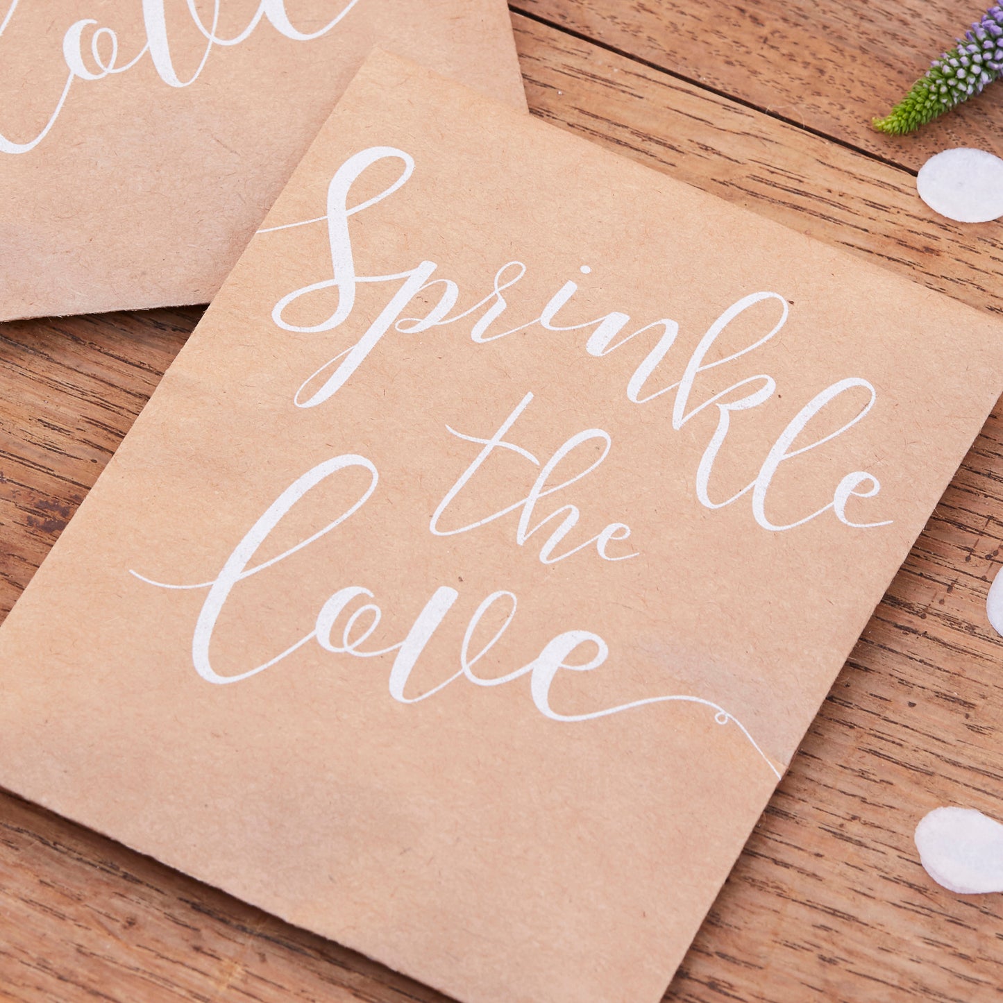 Sprinkle the Love Tissue Paper Confetti Pouch - Rustic Country