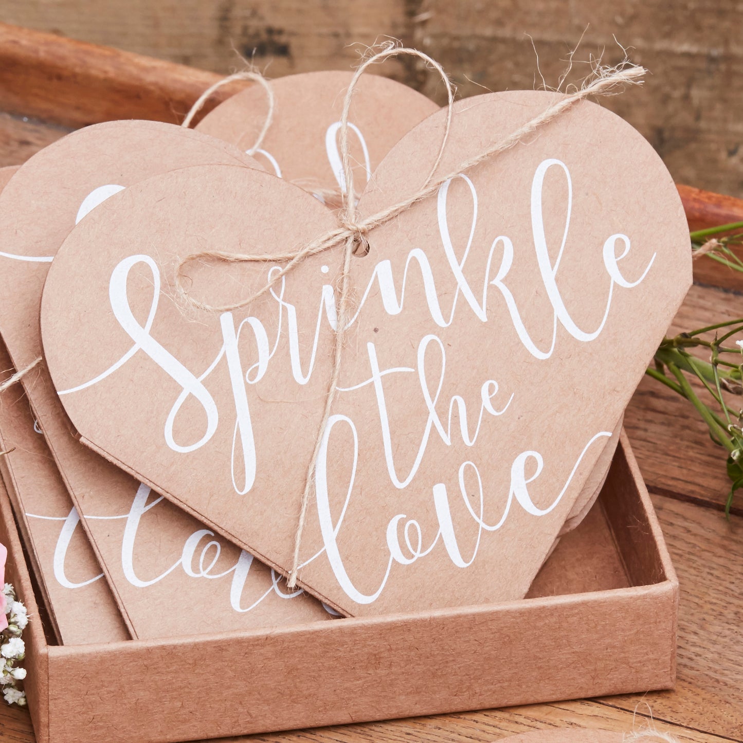 Heart Shaped Wedding Confetti Cones