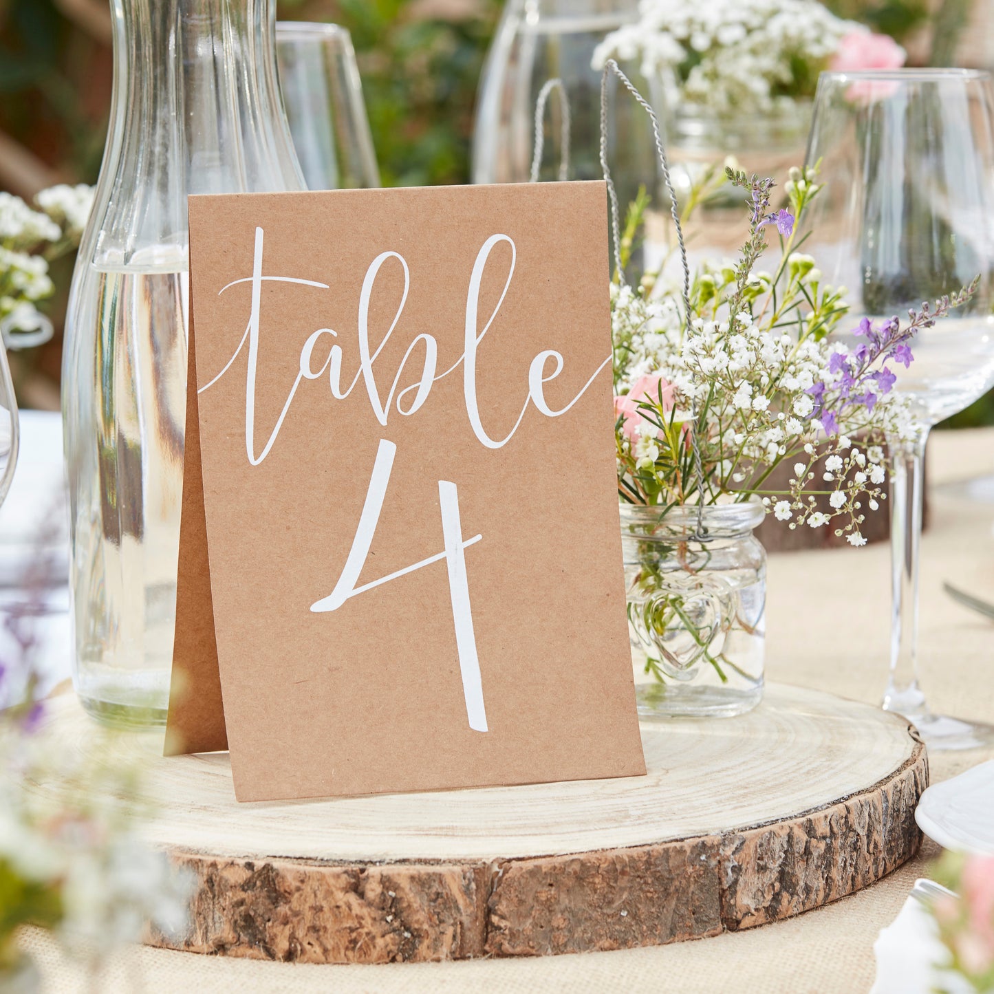 Rustic Wedding Table Numbers 1-12