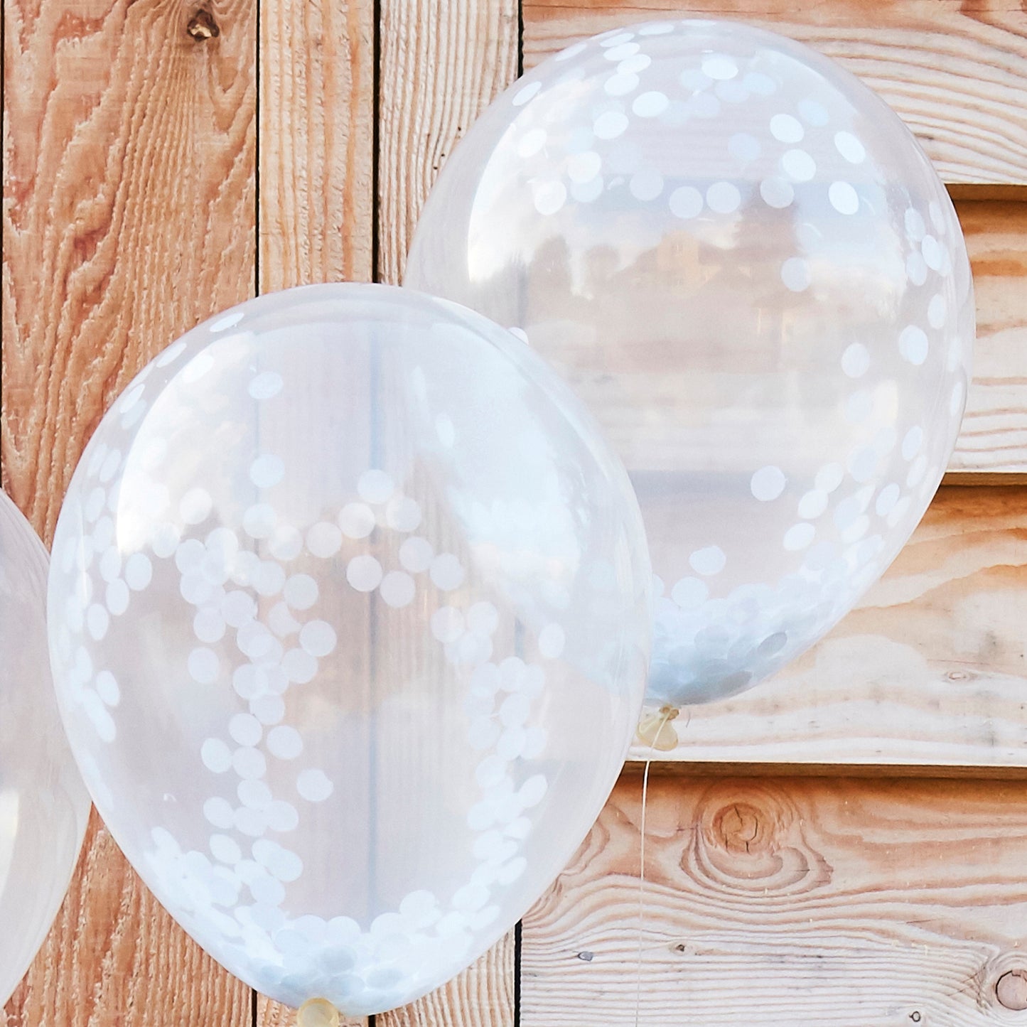 White Confetti Balloons