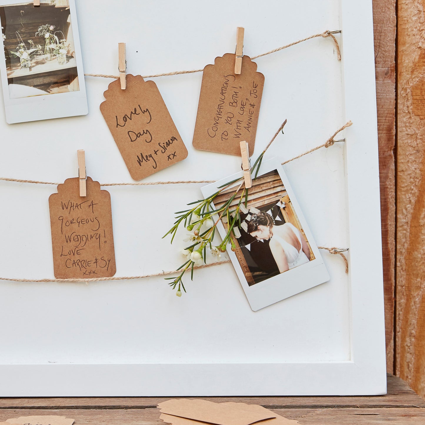 Peg & String Frame Wedding Guest Book Alternative