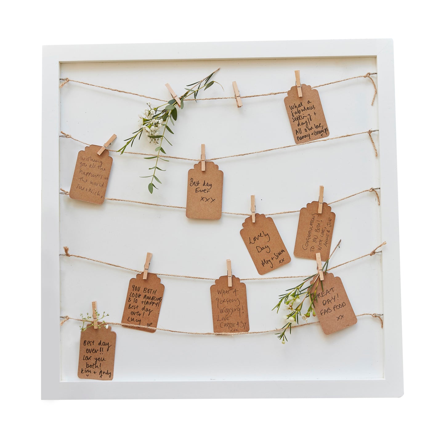 Peg & String Frame Wedding Guest Book Alternative