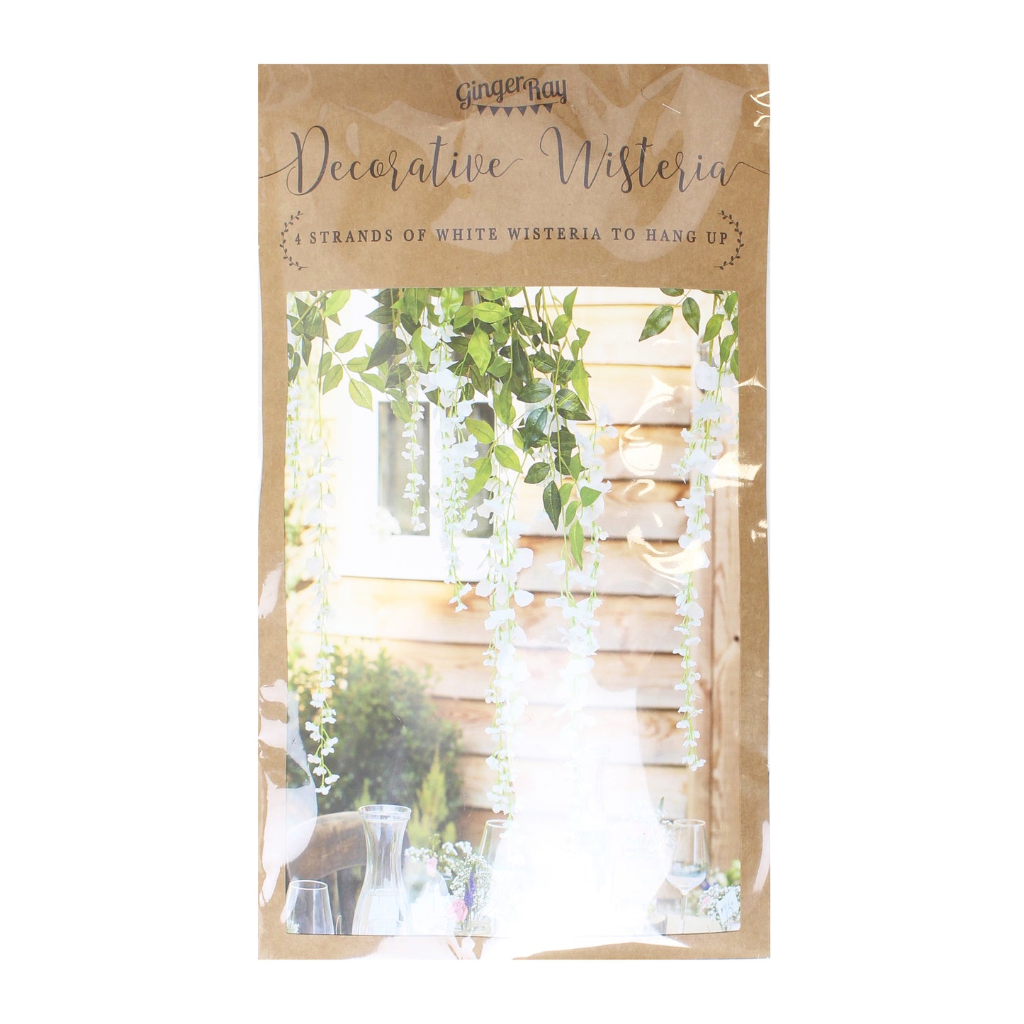 White Artificial Wisteria Wedding Garland