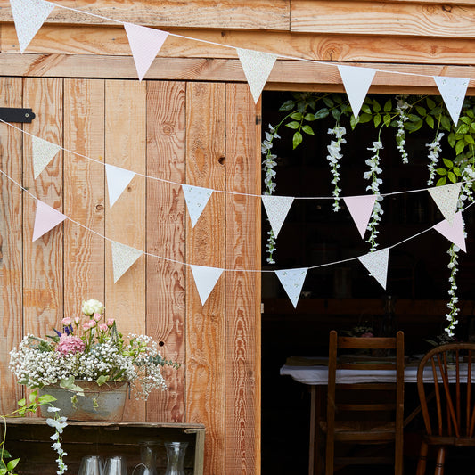 Rustic Print Floral Flag Bunting