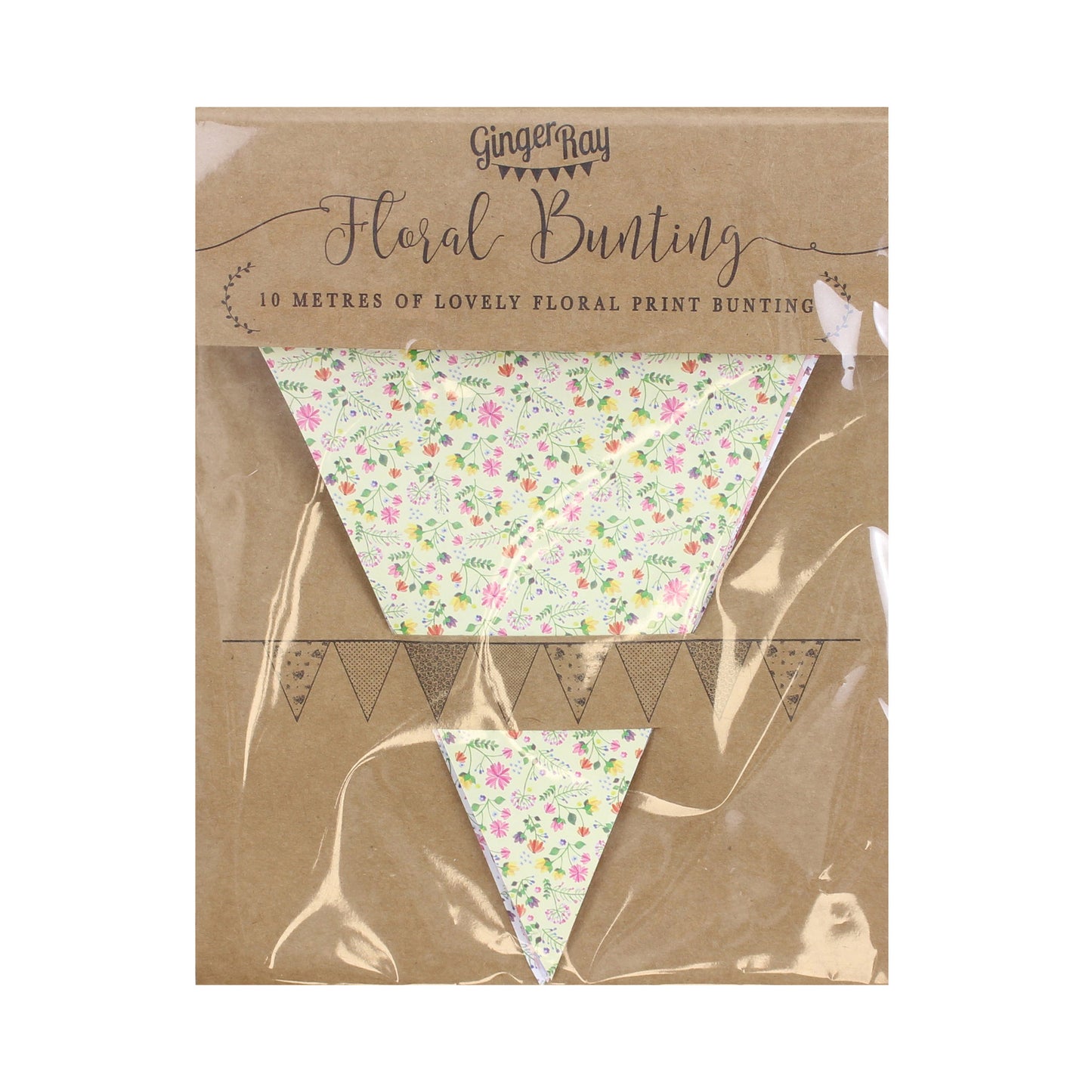 Rustic Print Floral Flag Bunting