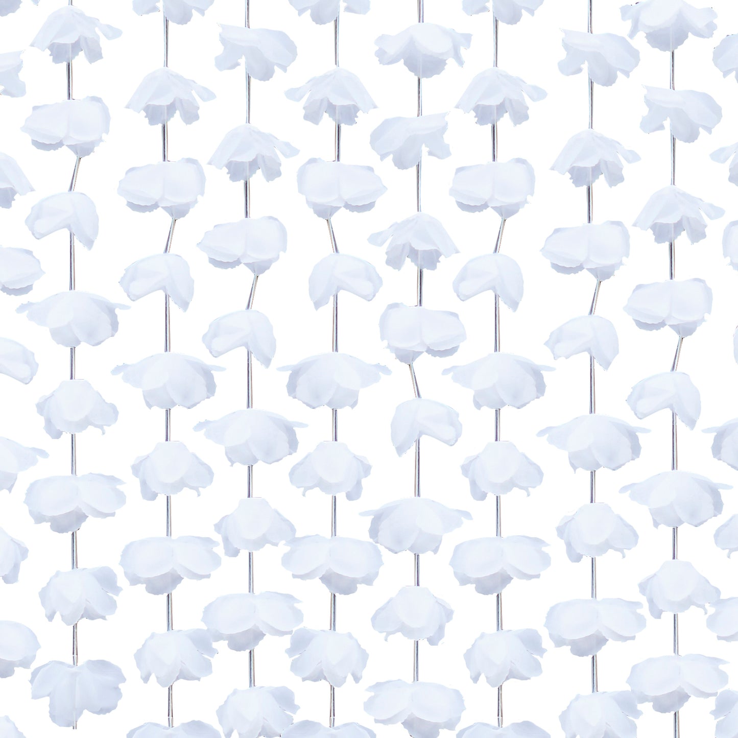 White Flower Curtain Wedding Backdrop