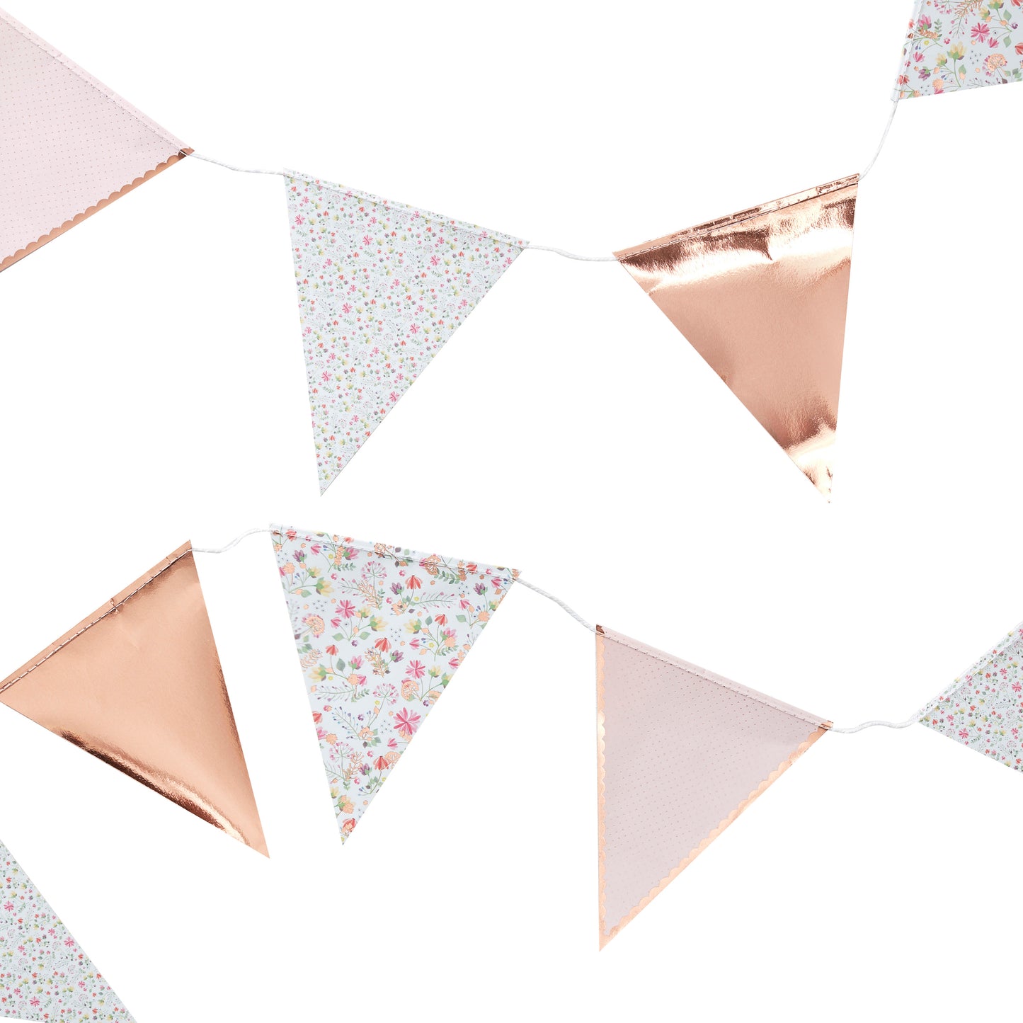 Rose Gold Floral Party Flag Bunting