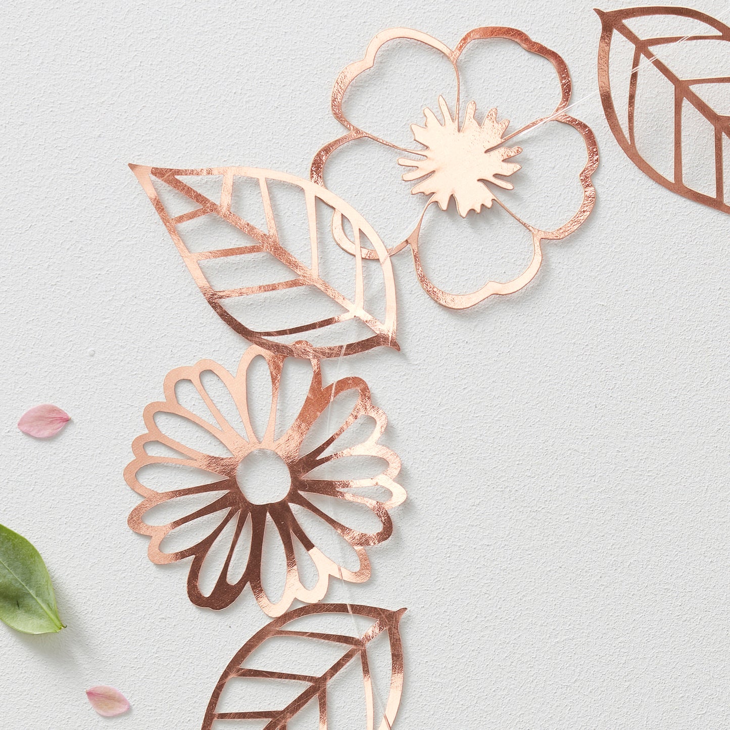 Rose Gold Flower Bunting