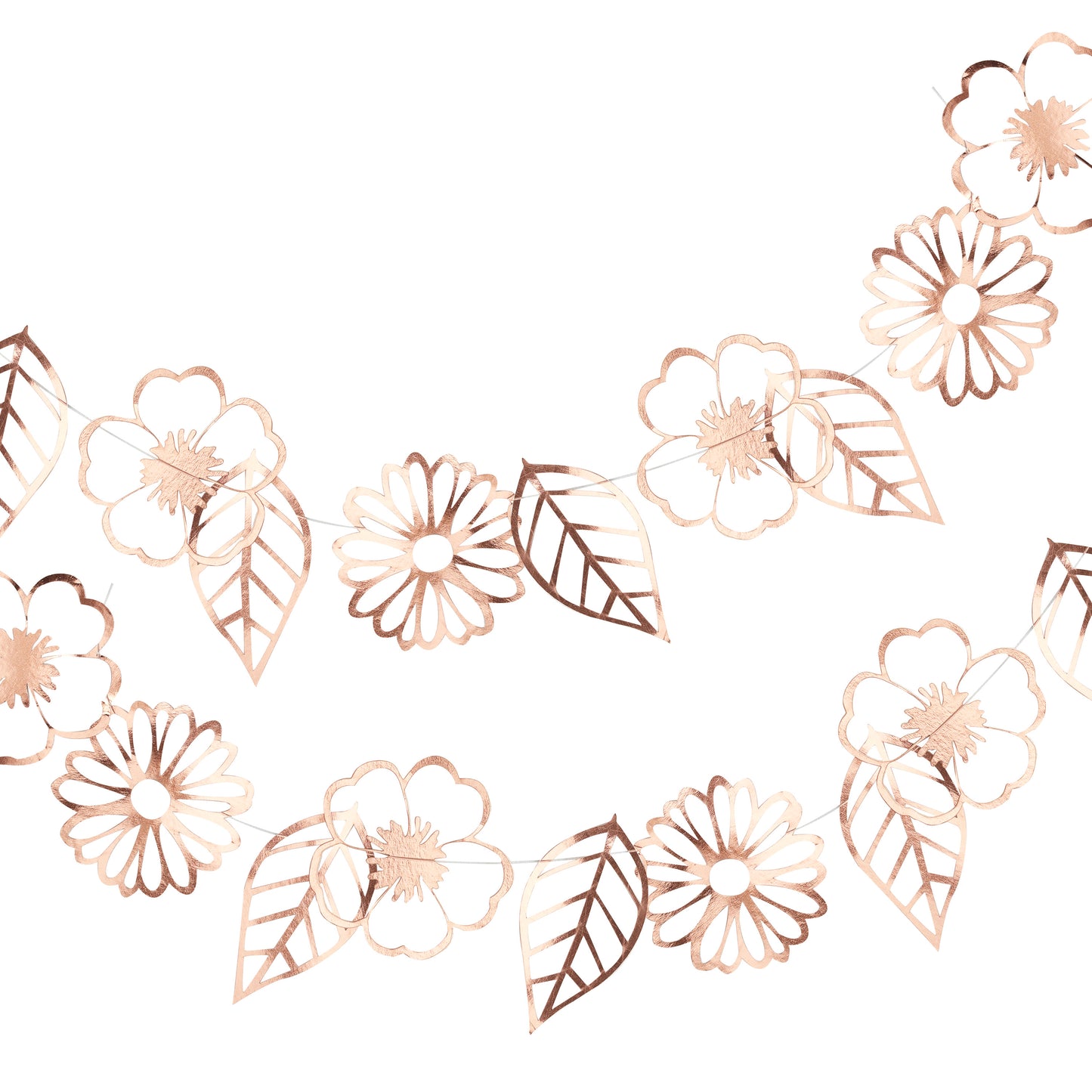 Rose Gold Flower Bunting