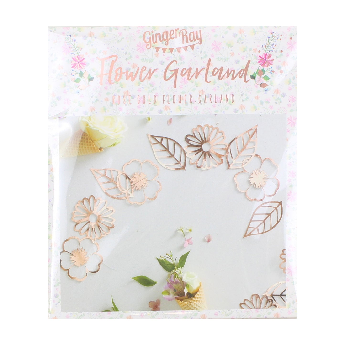 Rose Gold Flower Bunting