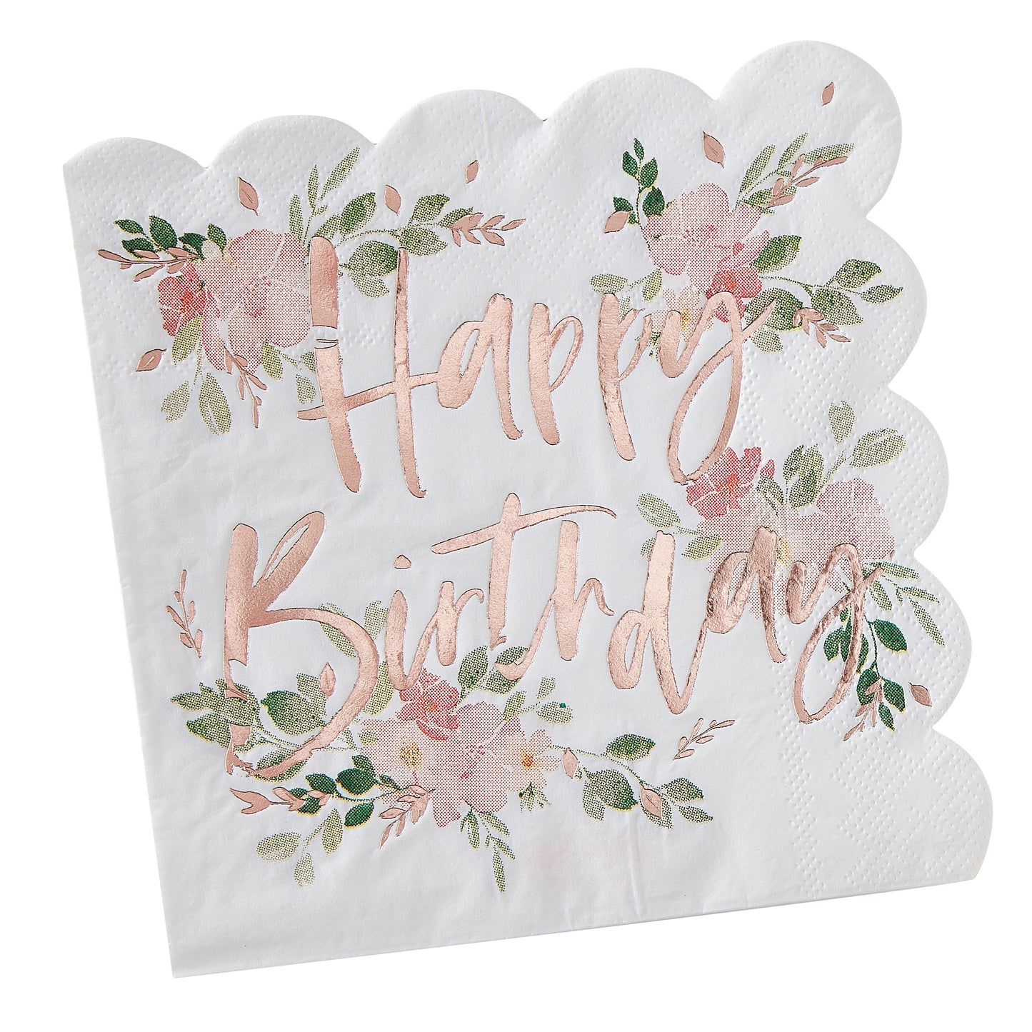 Floral Happy Birthday Napkins