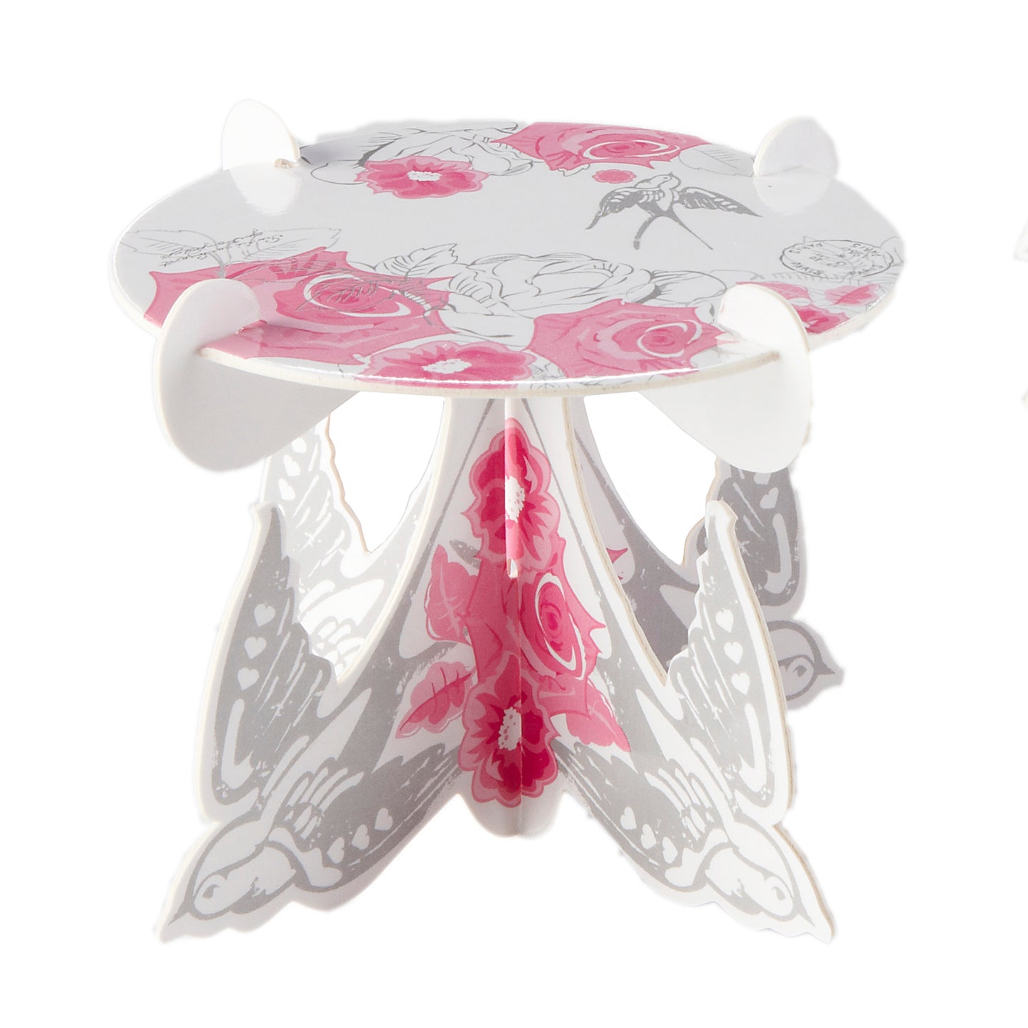 Rose & Swallow Single Cupcake Stands - Enchanted Rose