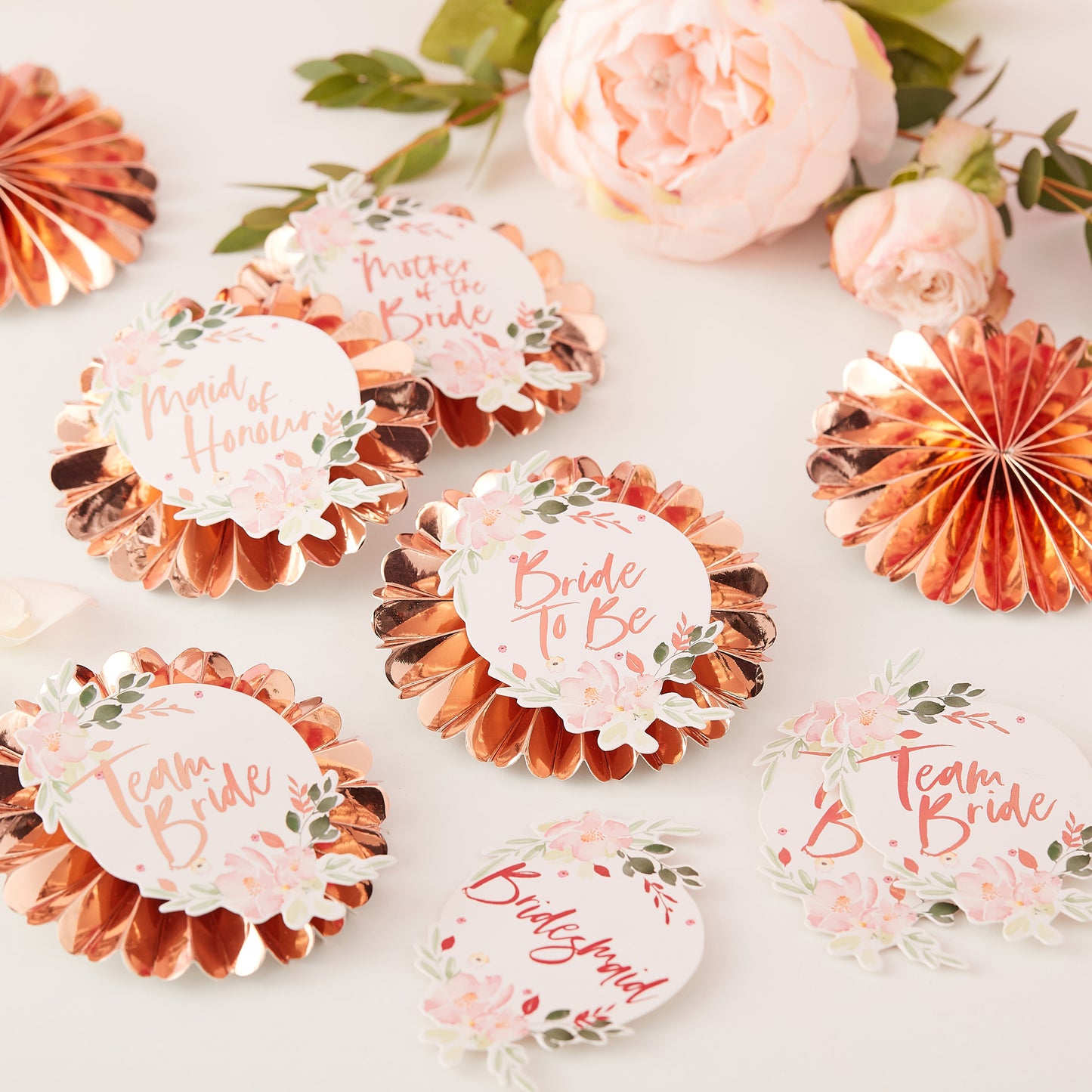 Floral Team Bride Badges
