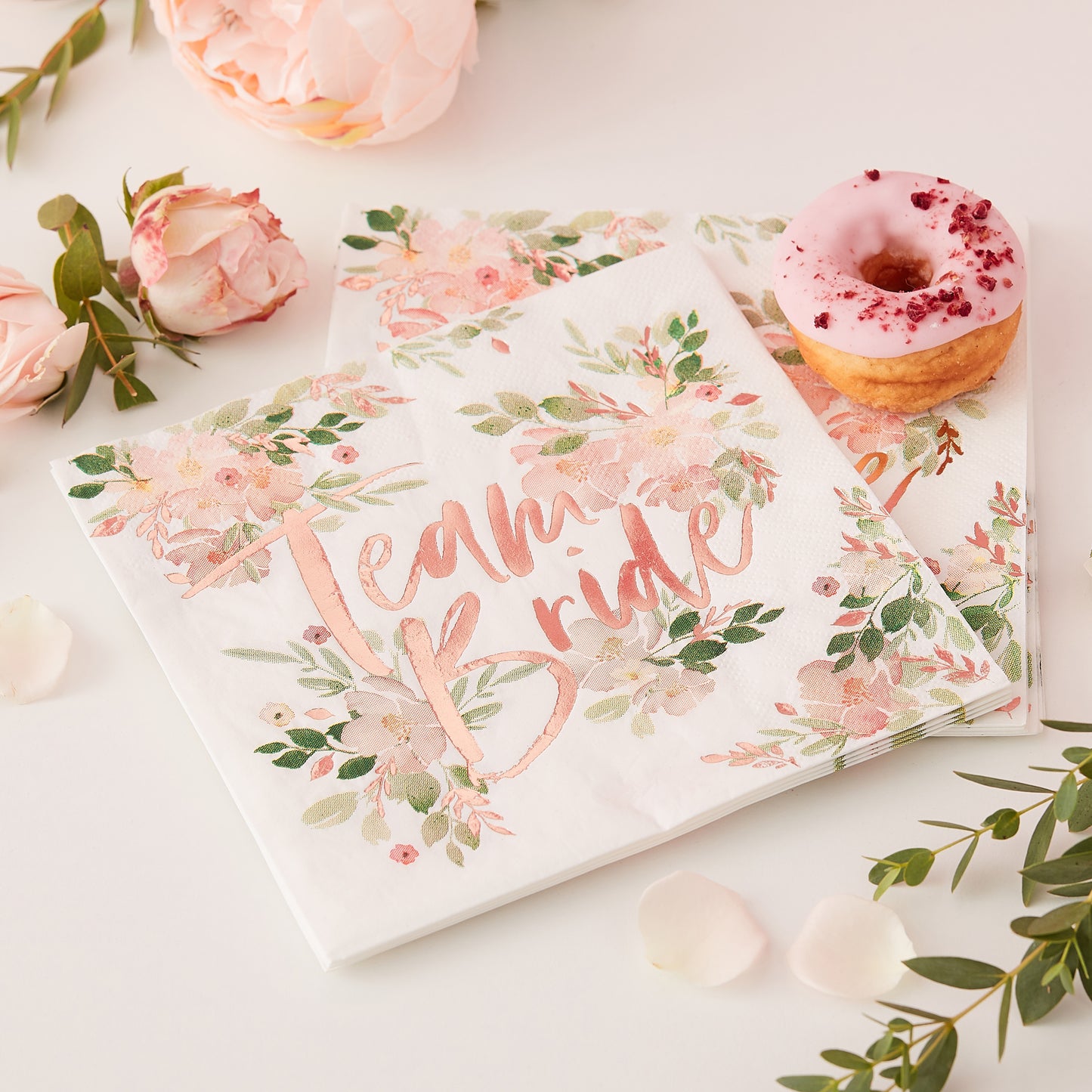 Team Bride Floral Hen Party Napkins